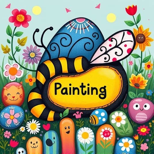 Bee Rock Painting Ideas featured image