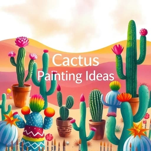 Cactus Painting Ideas featured image