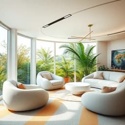  Curved Line Interior Design icon