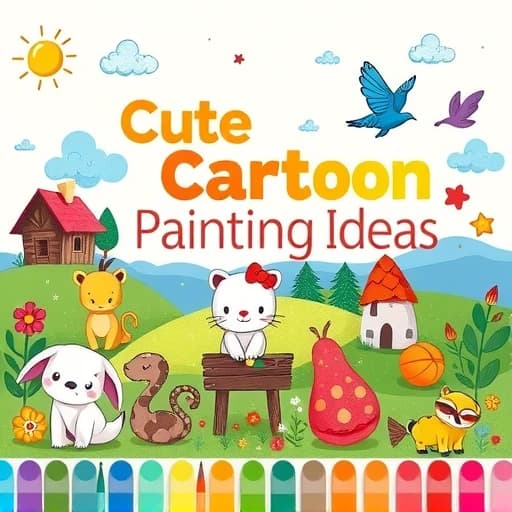 Cute Cartoon Painting Ideas featured image