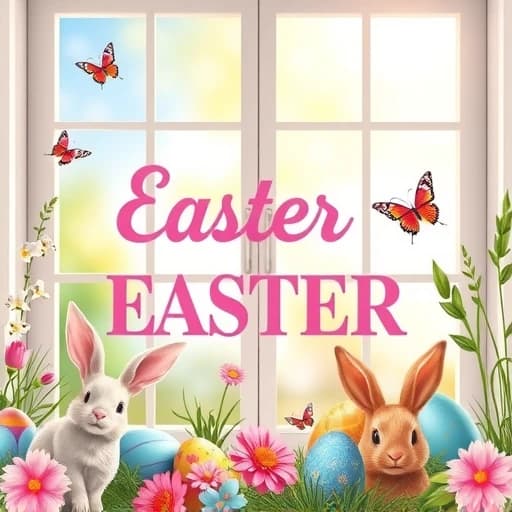Easter Window Painting Ideas featured image