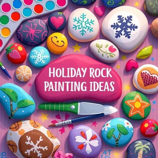 Holiday Rock Painting Ideas featured image