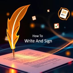  How to Write and Sign icon