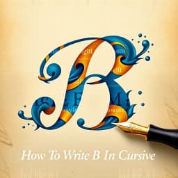  How to Write B in Cursive icon