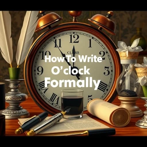 How To Write O'clock Formally featured image