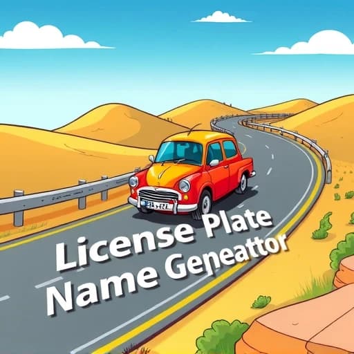 License Plate Name Generator featured image