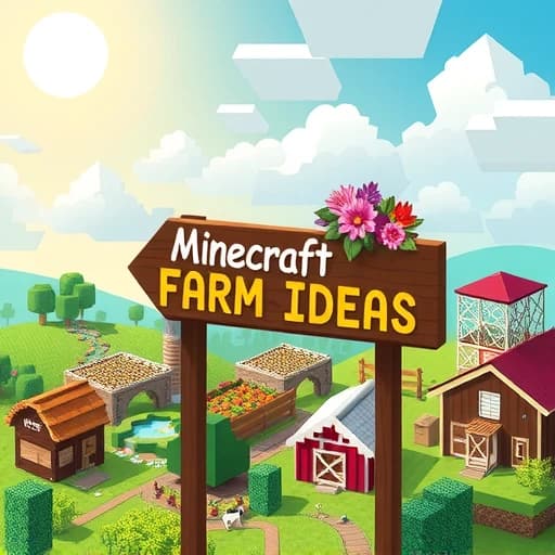 Minecraft Farm Ideas featured image