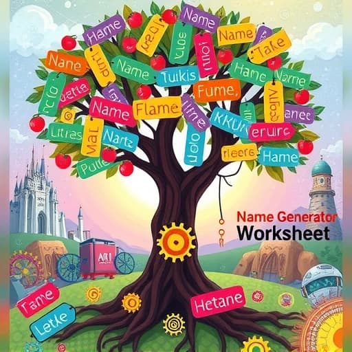 Name Generator Worksheet featured image