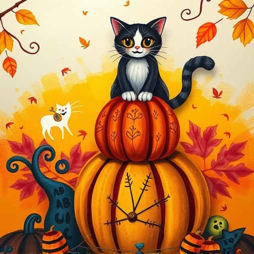 Pumpkin Painting Ideas Cat featured image