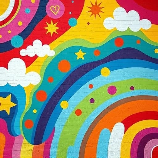 Rainbow Wall Painting Ideas featured image