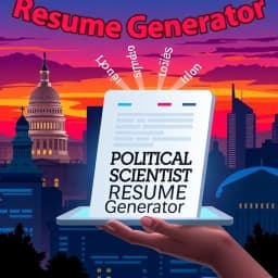 Political Scientist Resume Generator icon